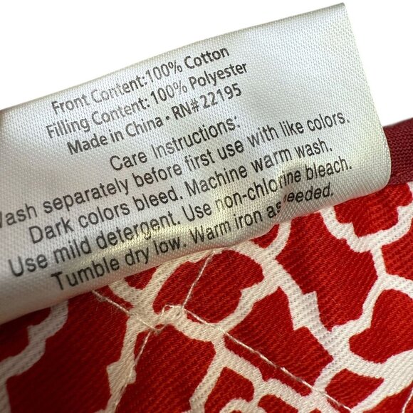 WAVERLY Table Runner Mint Green Red Floral Reversible 34" Long Cotton Quilted - Picture 6 of 8